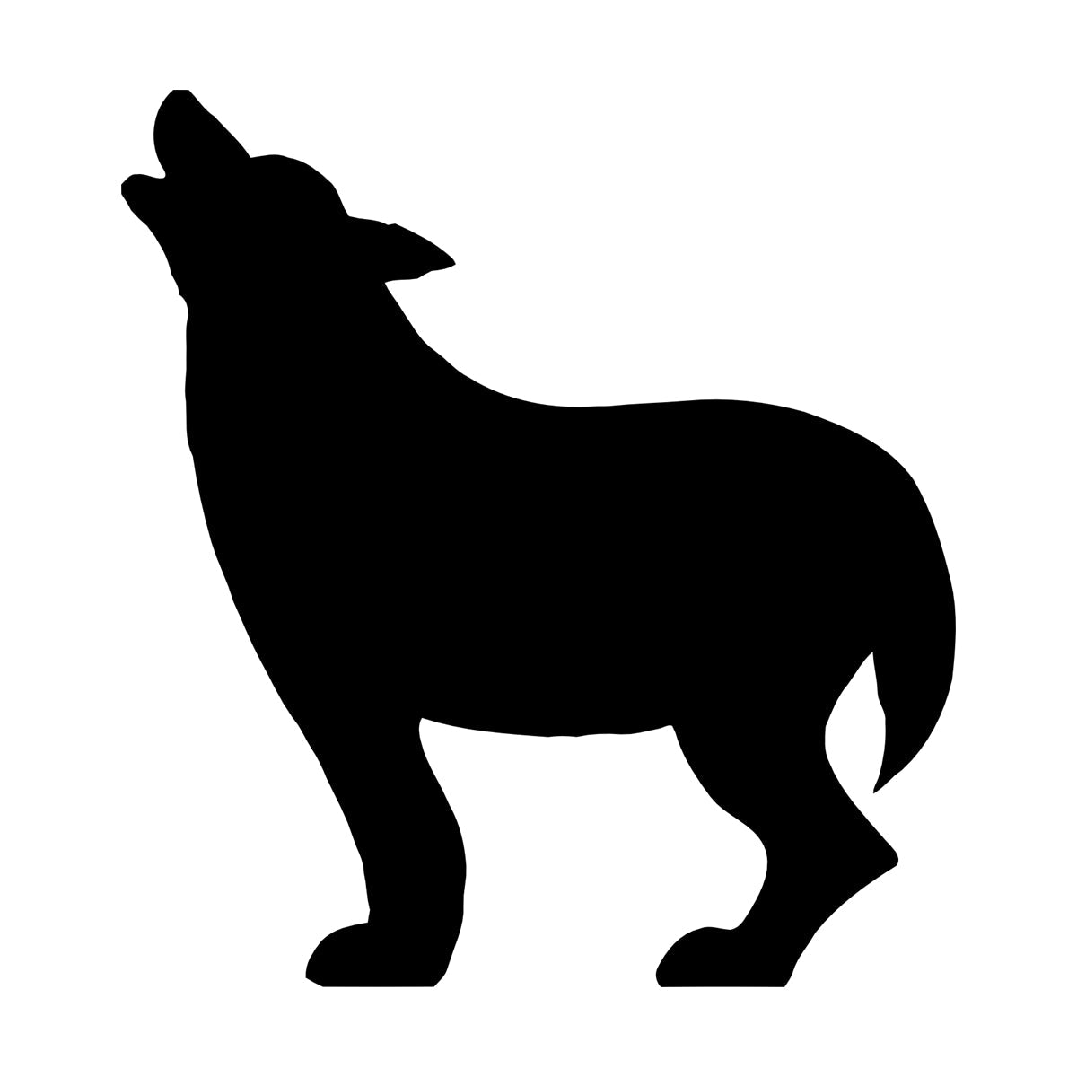 Wall Decals Paster Paper Wolf Wild Animal Hobby Hunter Do Not Damage The Wall Surface