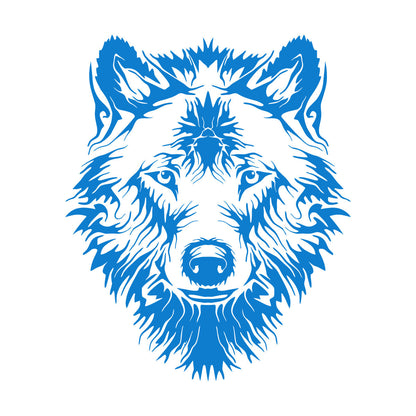 Vinyl Wall Stickers Tribal Animal Wild Wolf Head Predator Glass Stickers