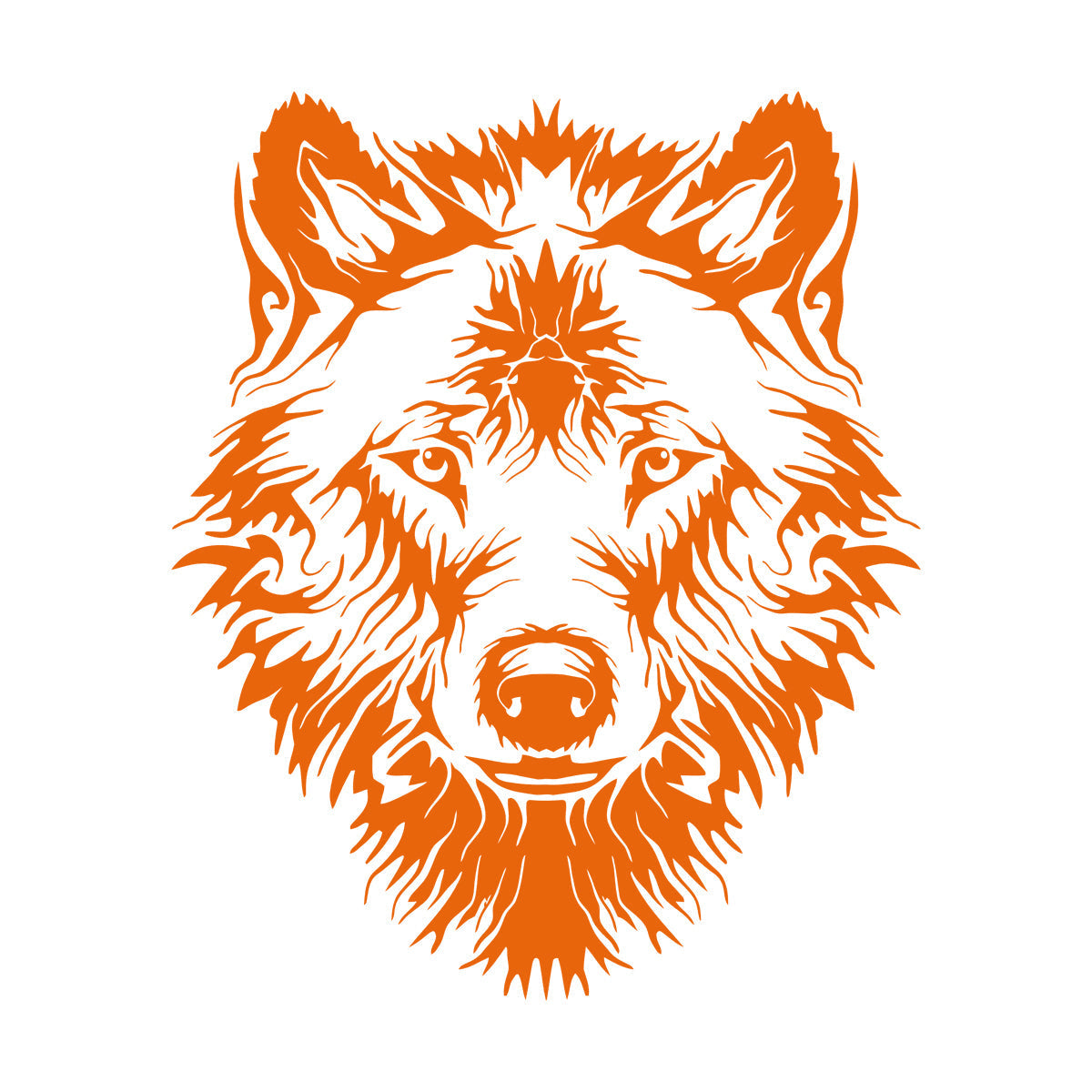 Vinyl Wall Stickers Tribal Animal Wild Wolf Head Predator Glass Stickers