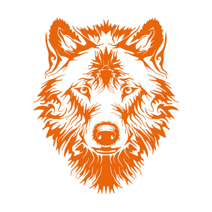 Vinyl Wall Stickers Tribal Animal Wild Wolf Head Predator Glass Stickers