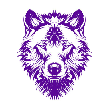 Vinyl Wall Stickers Tribal Animal Wild Wolf Head Predator Glass Stickers