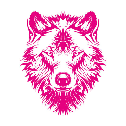 Vinyl Wall Stickers Tribal Animal Wild Wolf Head Predator Glass Stickers