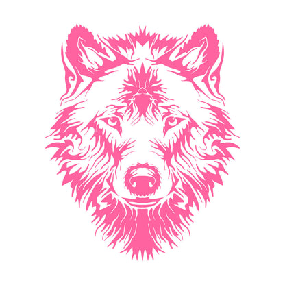 Vinyl Wall Stickers Tribal Animal Wild Wolf Head Predator Glass Stickers