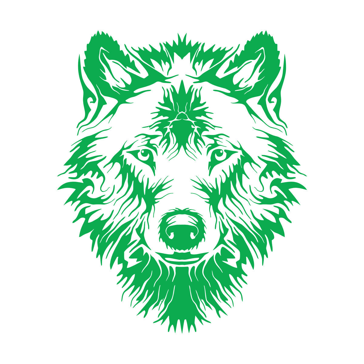 Vinyl Wall Stickers Tribal Animal Wild Wolf Head Predator Glass Stickers