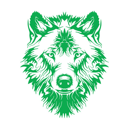 Vinyl Wall Stickers Tribal Animal Wild Wolf Head Predator Glass Stickers
