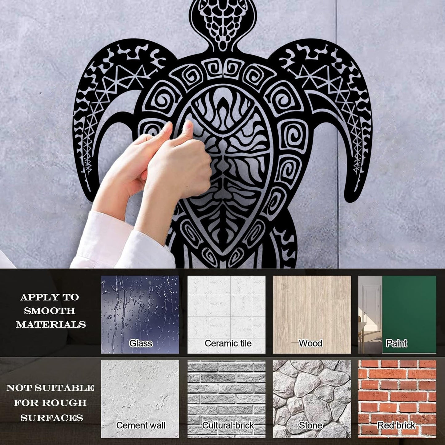 Wall Stickers Paster Paper Turtle Marine Style Animal Do Not Damage The Wall Surface