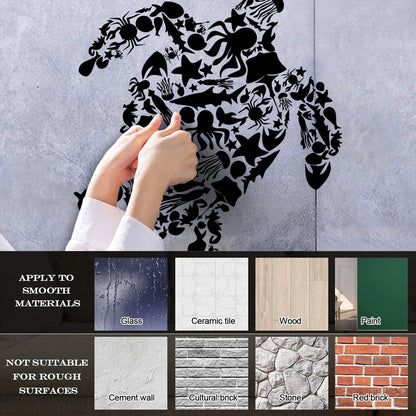 Fine Carving Stickers Turtle Octopus Fish Marine Animals Equipped With Transfer Film Kit