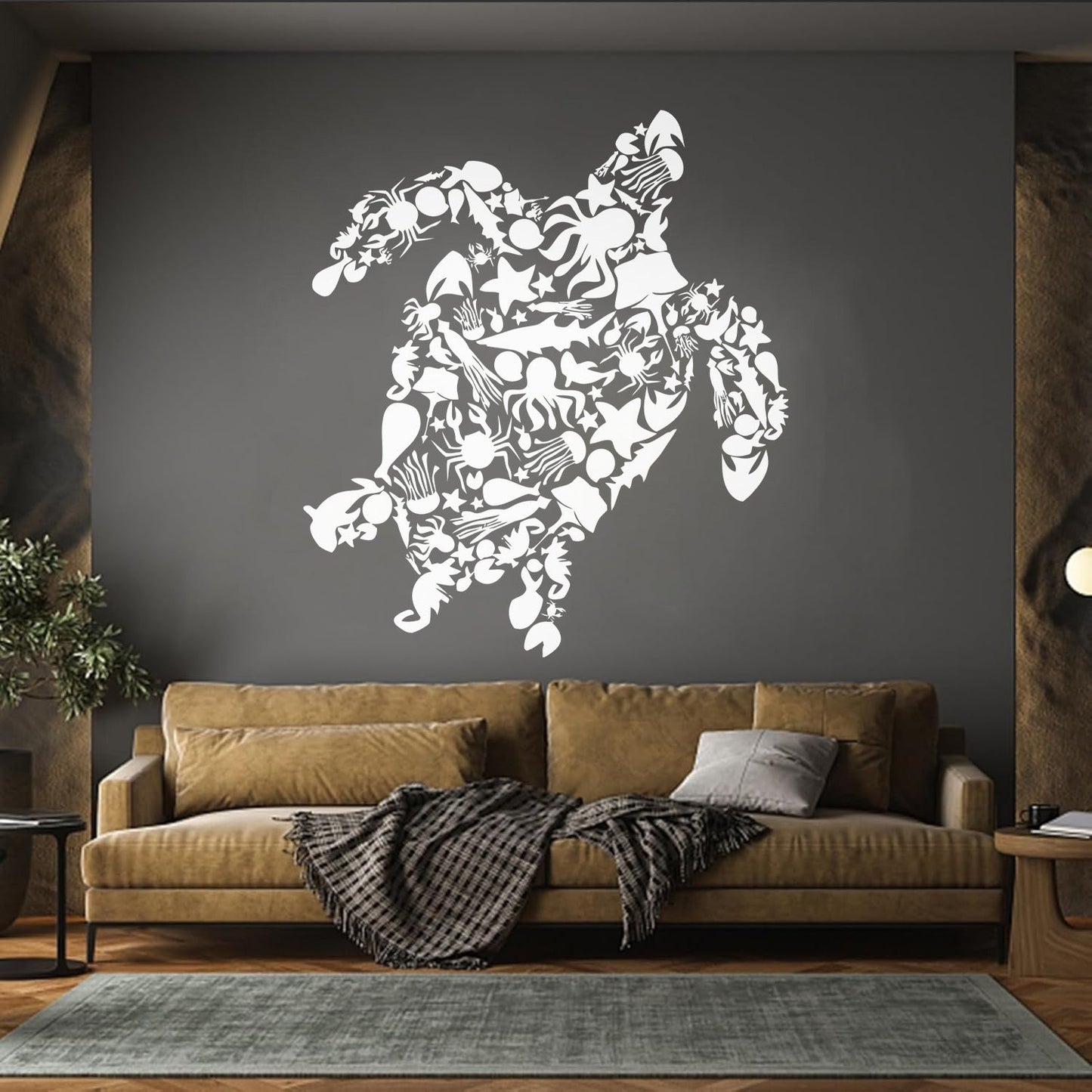 Fine Carving Stickers Turtle Octopus Fish Marine Animals Equipped With Transfer Film Kit