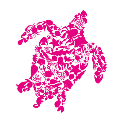 Fine Carving Stickers Turtle Octopus Fish Marine Animals Equipped With Transfer Film Kit