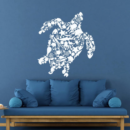 Fine Carving Stickers Turtle Octopus Fish Marine Animals Equipped With Transfer Film Kit