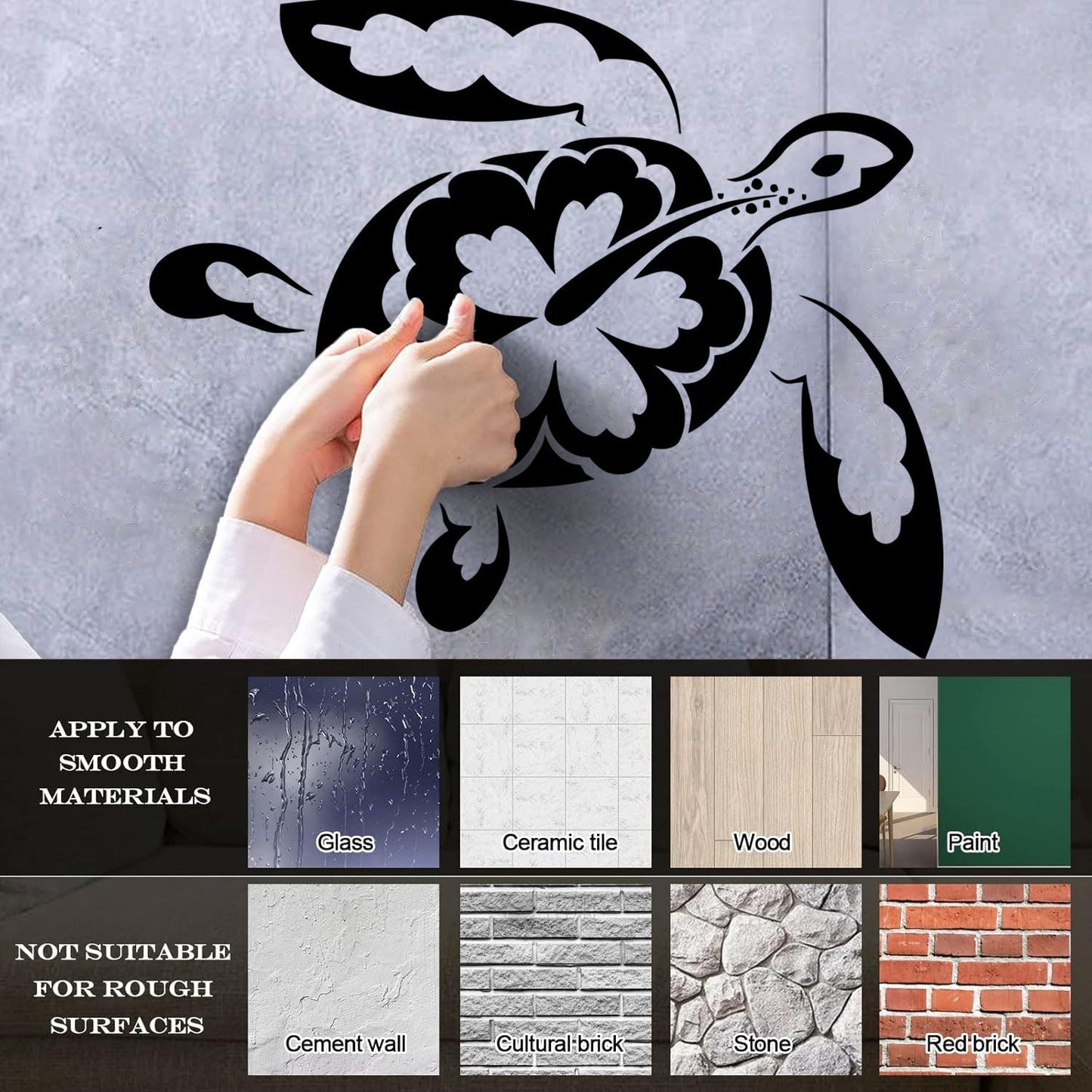 Turtle Patterns Marine Animals Fine Carving Decals Art Mural Painting