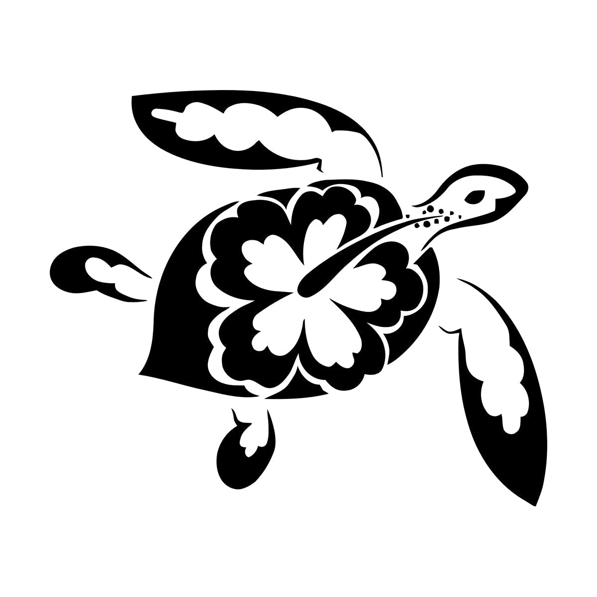 Turtle Patterns Marine Animals Fine Carving Decals Art Mural Painting