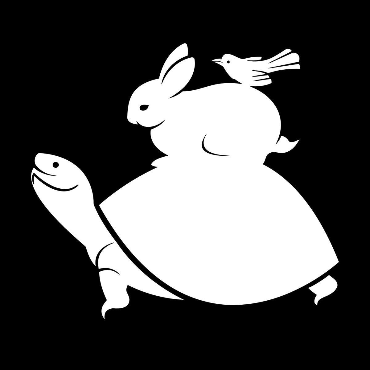 Vinyl Art Sticker Turtle Rabbit Bird Animals Multiple Size Options