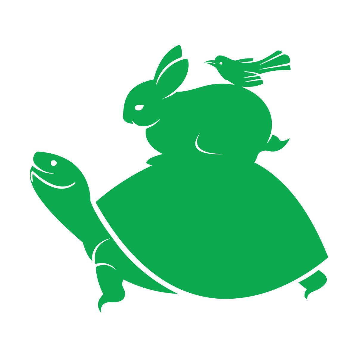 Vinyl Art Sticker Turtle Rabbit Bird Animals Multiple Size Options