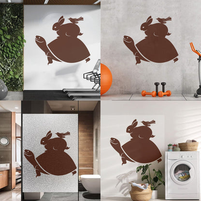 Vinyl Art Sticker Turtle Rabbit Bird Animals Multiple Size Options