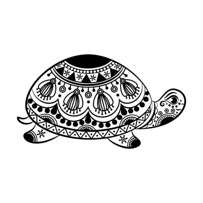 Engraving Stickers Turtle Tribal Animal Ornament Waterproof