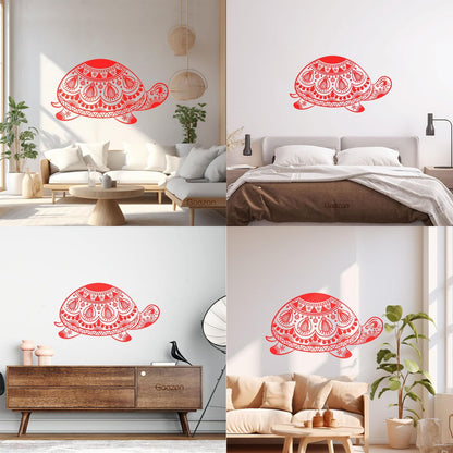 Engraving Stickers Turtle Tribal Animal Ornament Waterproof