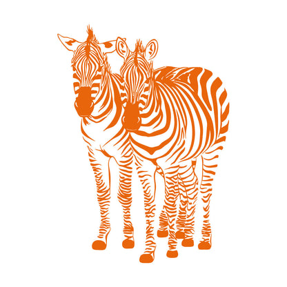 Wall Decals Pvc Two Zebras African Animals Zoo Wild Personalized Customization