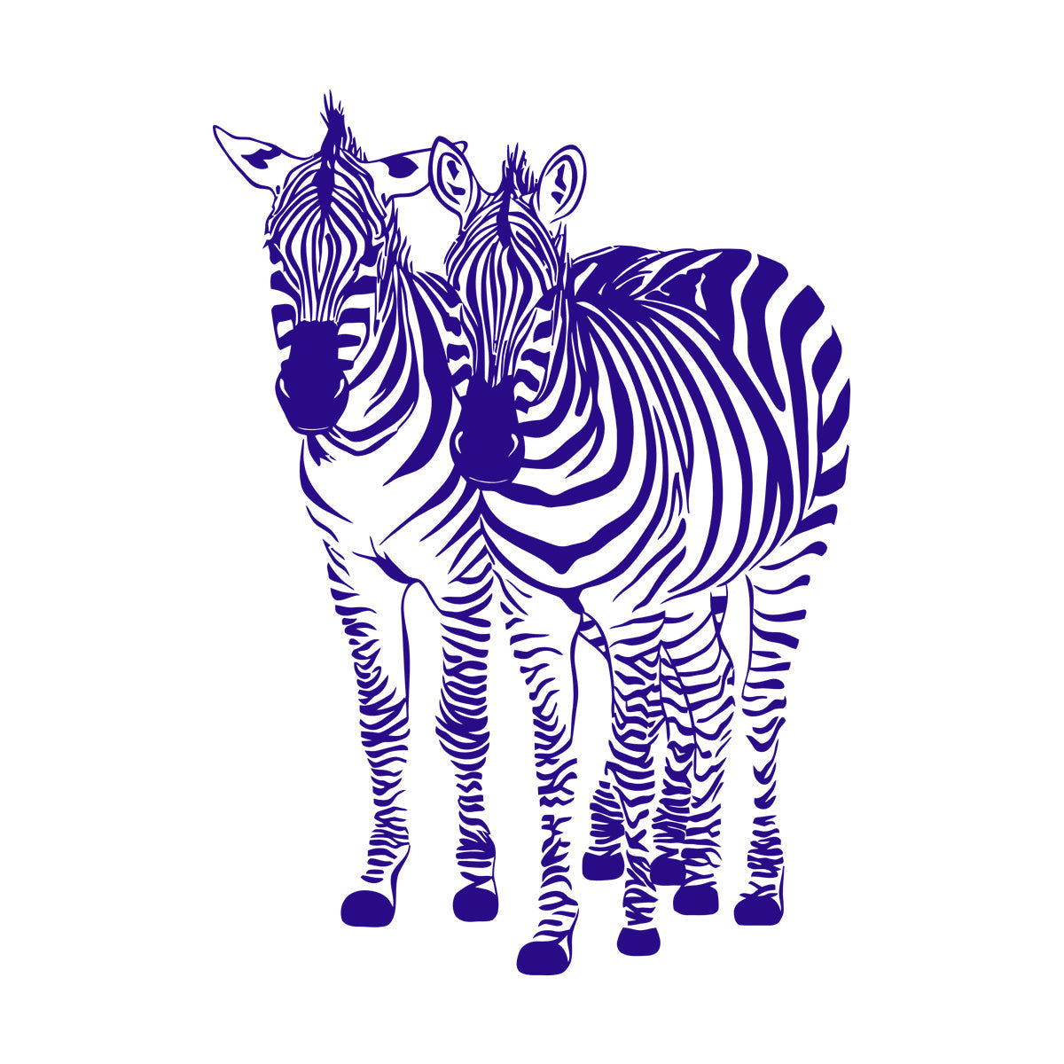 Wall Decals Pvc Two Zebras African Animals Zoo Wild Personalized Customization