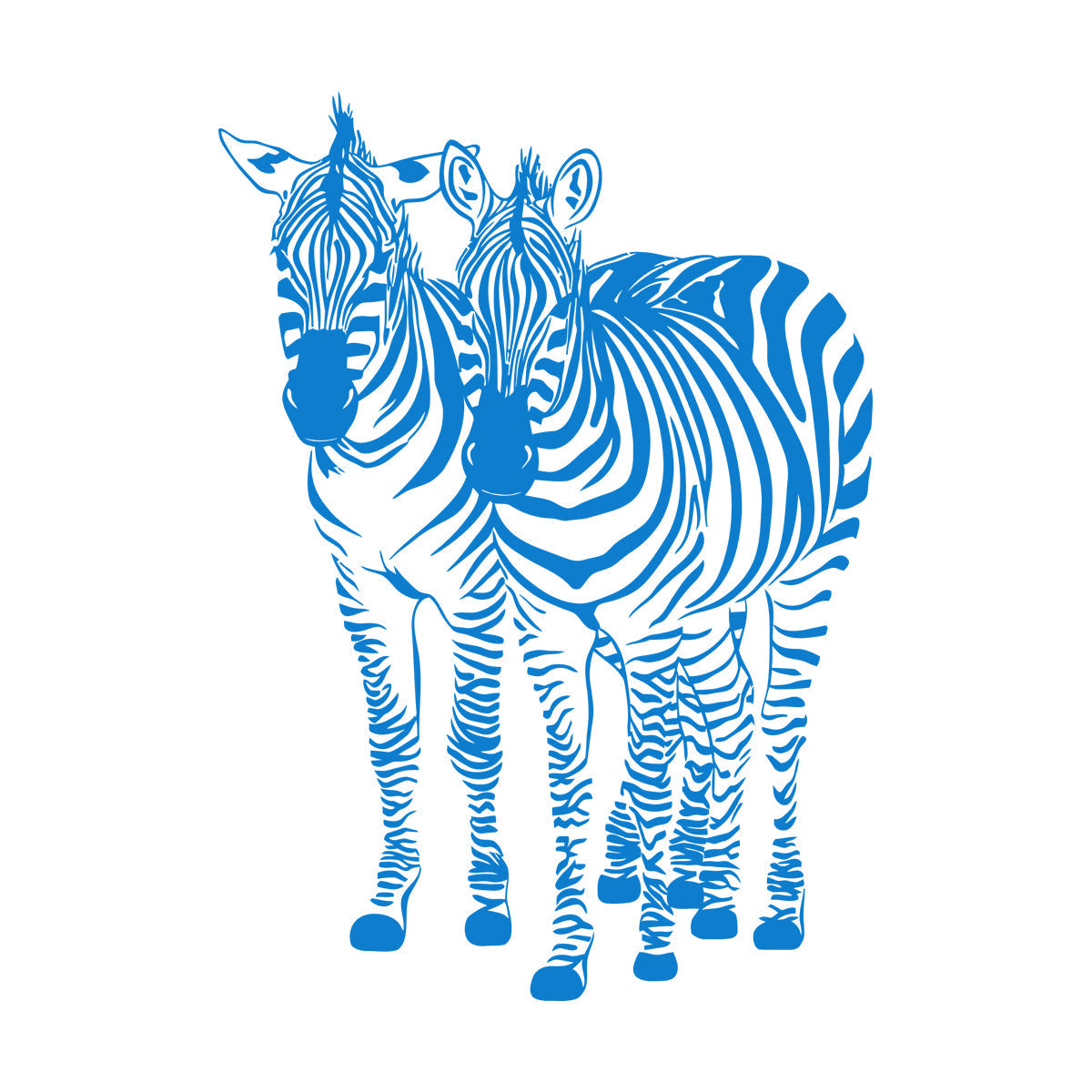 Wall Decals Pvc Two Zebras African Animals Zoo Wild Personalized Customization