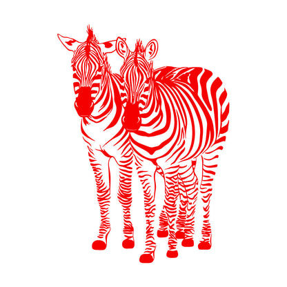 Wall Decals Pvc Two Zebras African Animals Zoo Wild Personalized Customization