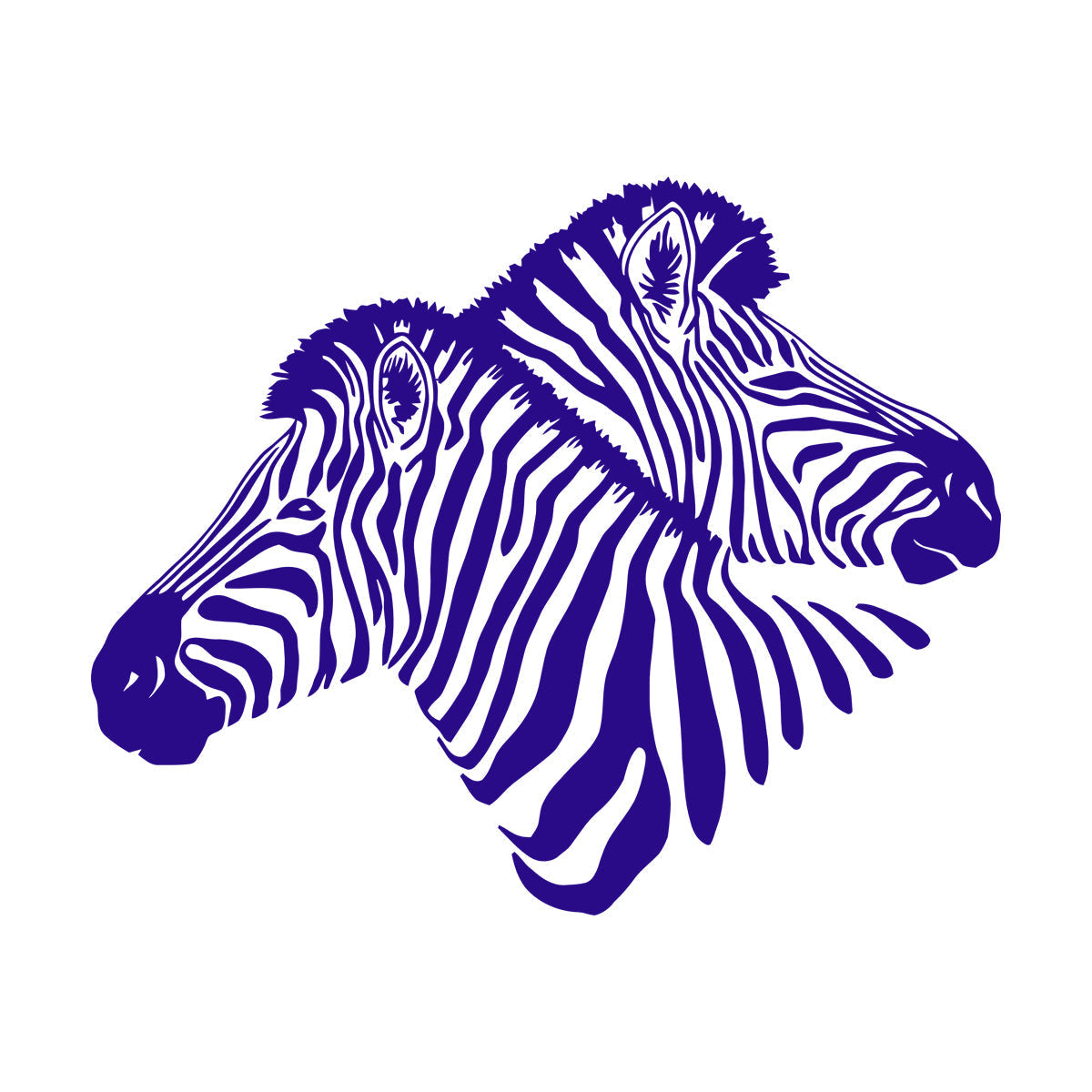 Lettering Stickers Two Zebras Head Zoo Wild Animals Can Modify And Add Information