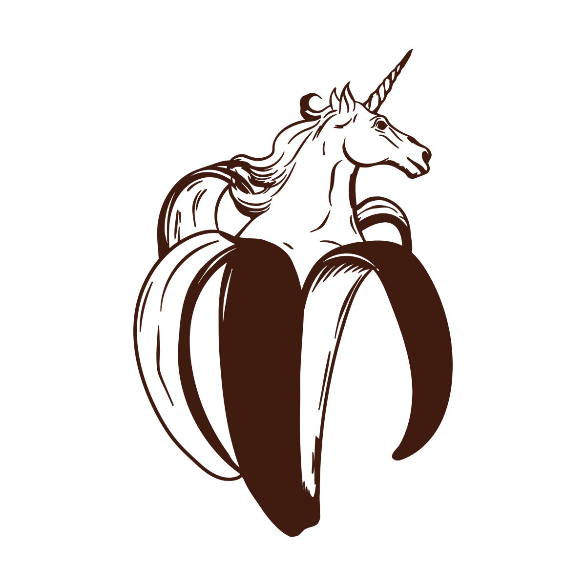 Vinyl Wall Stickers Unicorn Fairytale Fictional Animal Banana Wall Beautification