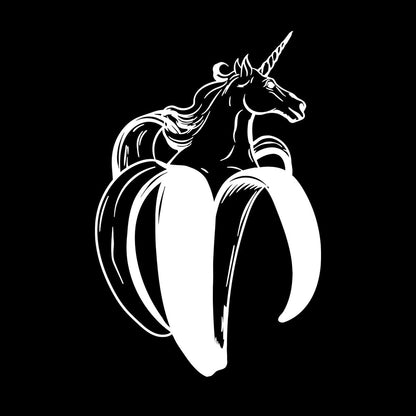 Vinyl Wall Stickers Unicorn Fairytale Fictional Animal Banana Wall Beautification