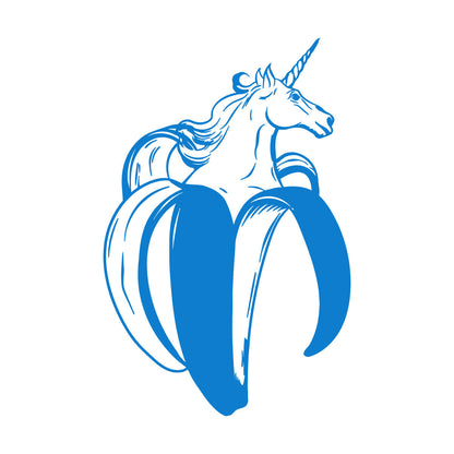 Vinyl Wall Stickers Unicorn Fairytale Fictional Animal Banana Wall Beautification