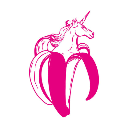 Vinyl Wall Stickers Unicorn Fairytale Fictional Animal Banana Wall Beautification