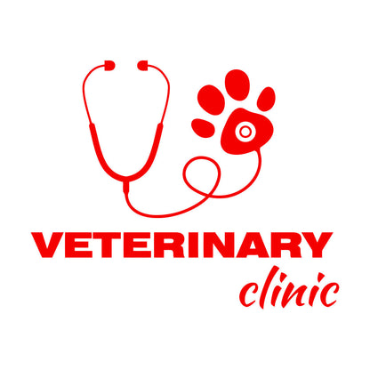 Fine Carving Stickers Veterinary Clinic House Animals Pet Care Self Adhesive