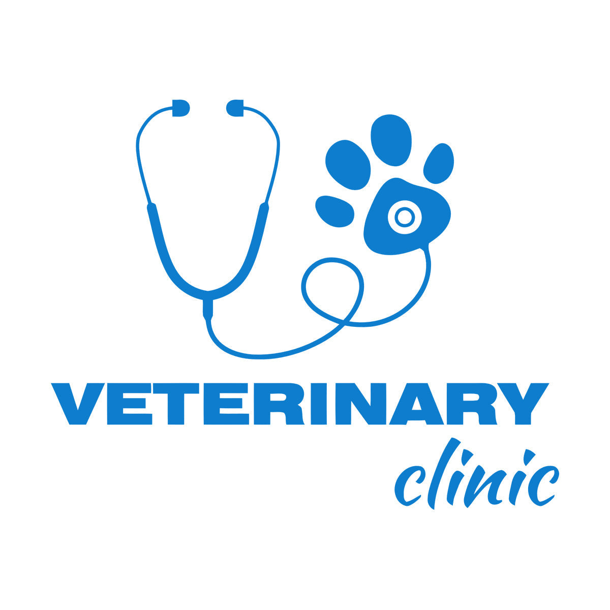 Fine Carving Stickers Veterinary Clinic House Animals Pet Care Self Adhesive