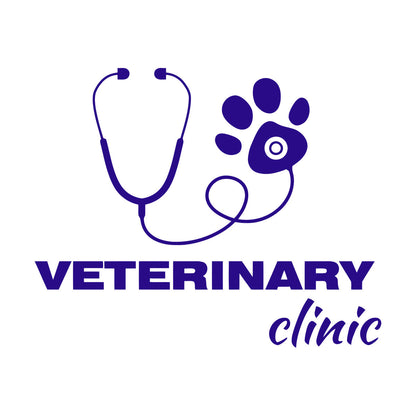 Fine Carving Stickers Veterinary Clinic House Animals Pet Care Self Adhesive