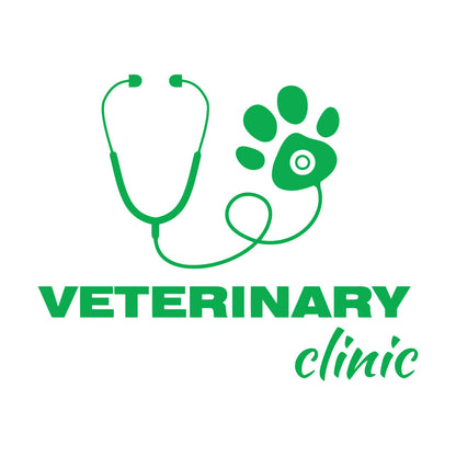 Fine Carving Stickers Veterinary Clinic House Animals Pet Care Self Adhesive