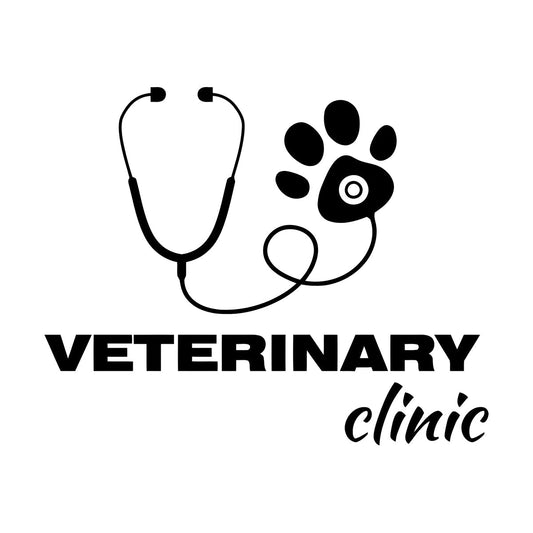 Fine Carving Stickers Veterinary Clinic House Animals Pet Care Self Adhesive
