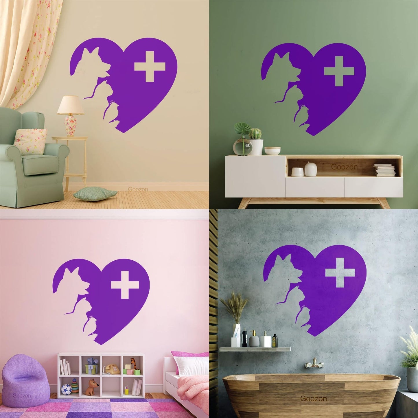 Wall Decals Pvc Veterinary Medicine Pets Vet Clinic Animal Care Multiple Size Options