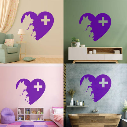 Wall Decals Pvc Veterinary Medicine Pets Vet Clinic Animal Care Multiple Size Options