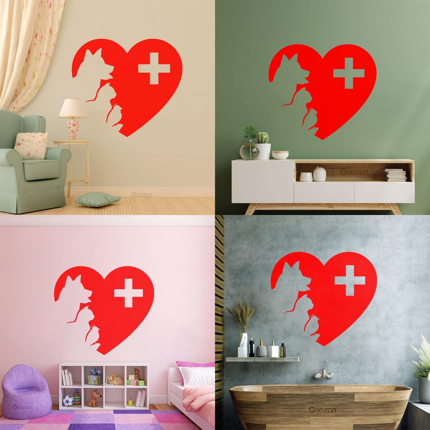 Wall Decals Pvc Veterinary Medicine Pets Vet Clinic Animal Care Multiple Size Options