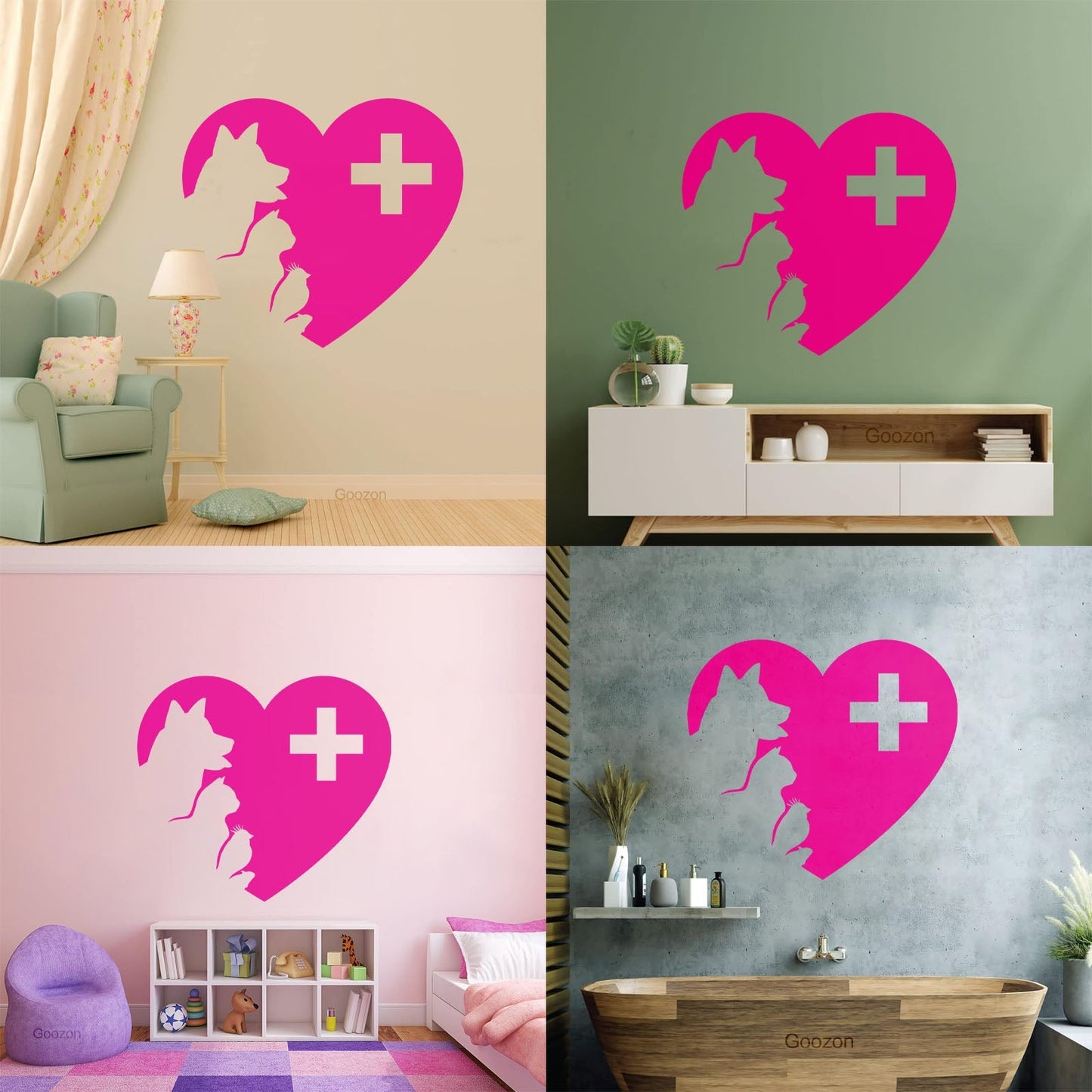 Wall Decals Pvc Veterinary Medicine Pets Vet Clinic Animal Care Multiple Size Options