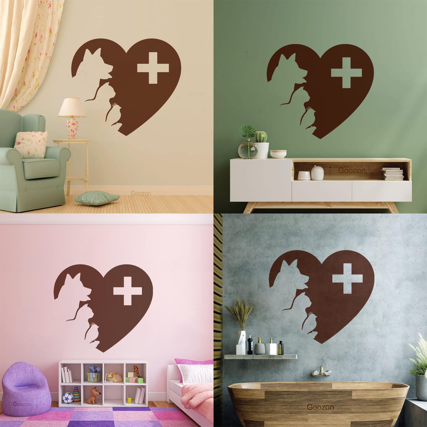 Wall Decals Pvc Veterinary Medicine Pets Vet Clinic Animal Care Multiple Size Options