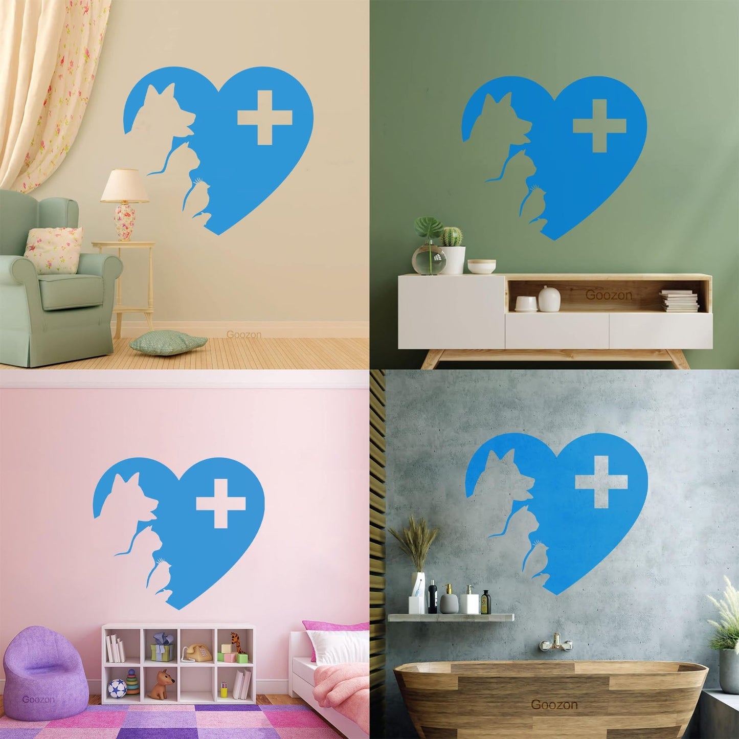 Wall Decals Pvc Veterinary Medicine Pets Vet Clinic Animal Care Multiple Size Options