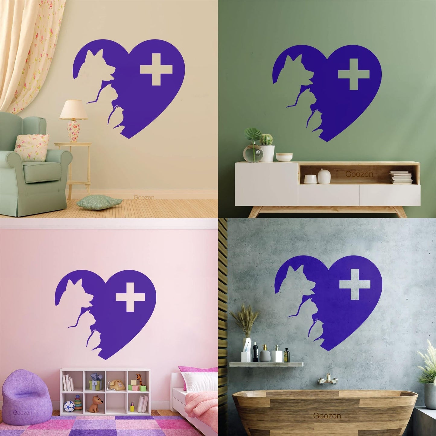 Wall Decals Pvc Veterinary Medicine Pets Vet Clinic Animal Care Multiple Size Options