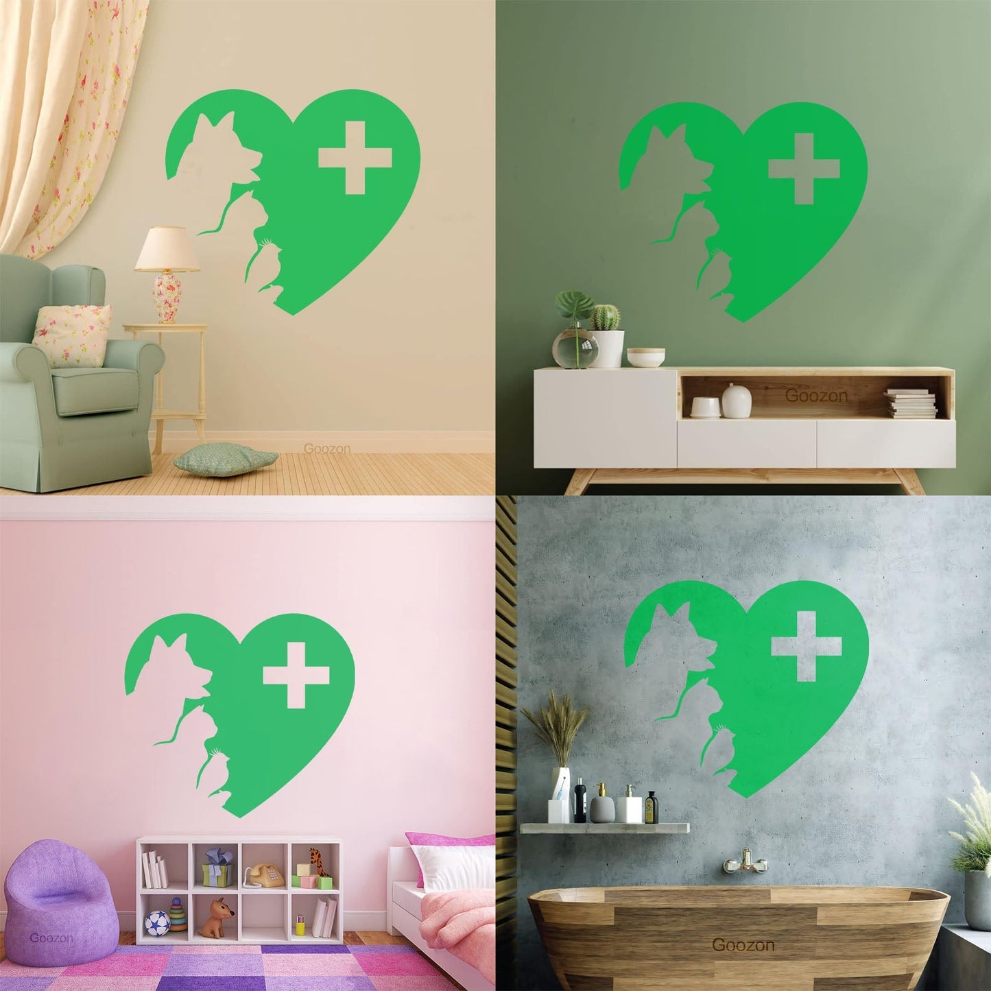 Wall Decals Pvc Veterinary Medicine Pets Vet Clinic Animal Care Multiple Size Options