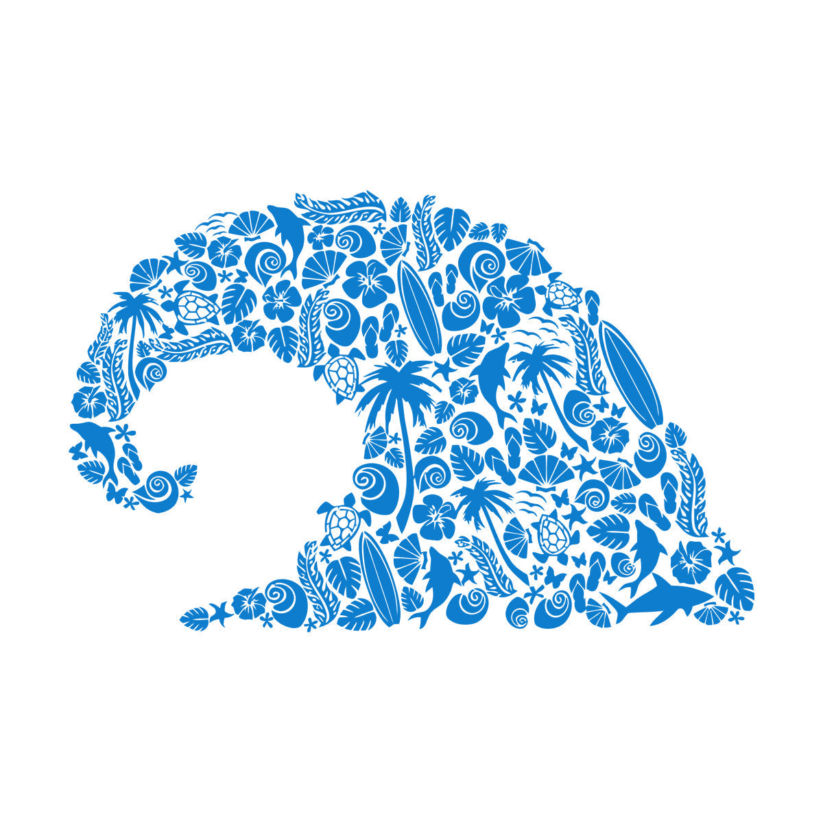 Wave Marine Animals Dolphin Beach Vinyl Wall Stickers Personalized Customization