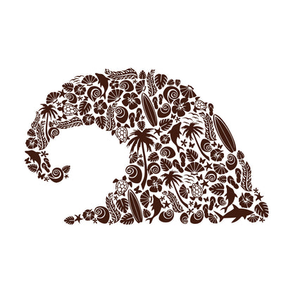 Wave Marine Animals Dolphin Beach Vinyl Wall Stickers Personalized Customization