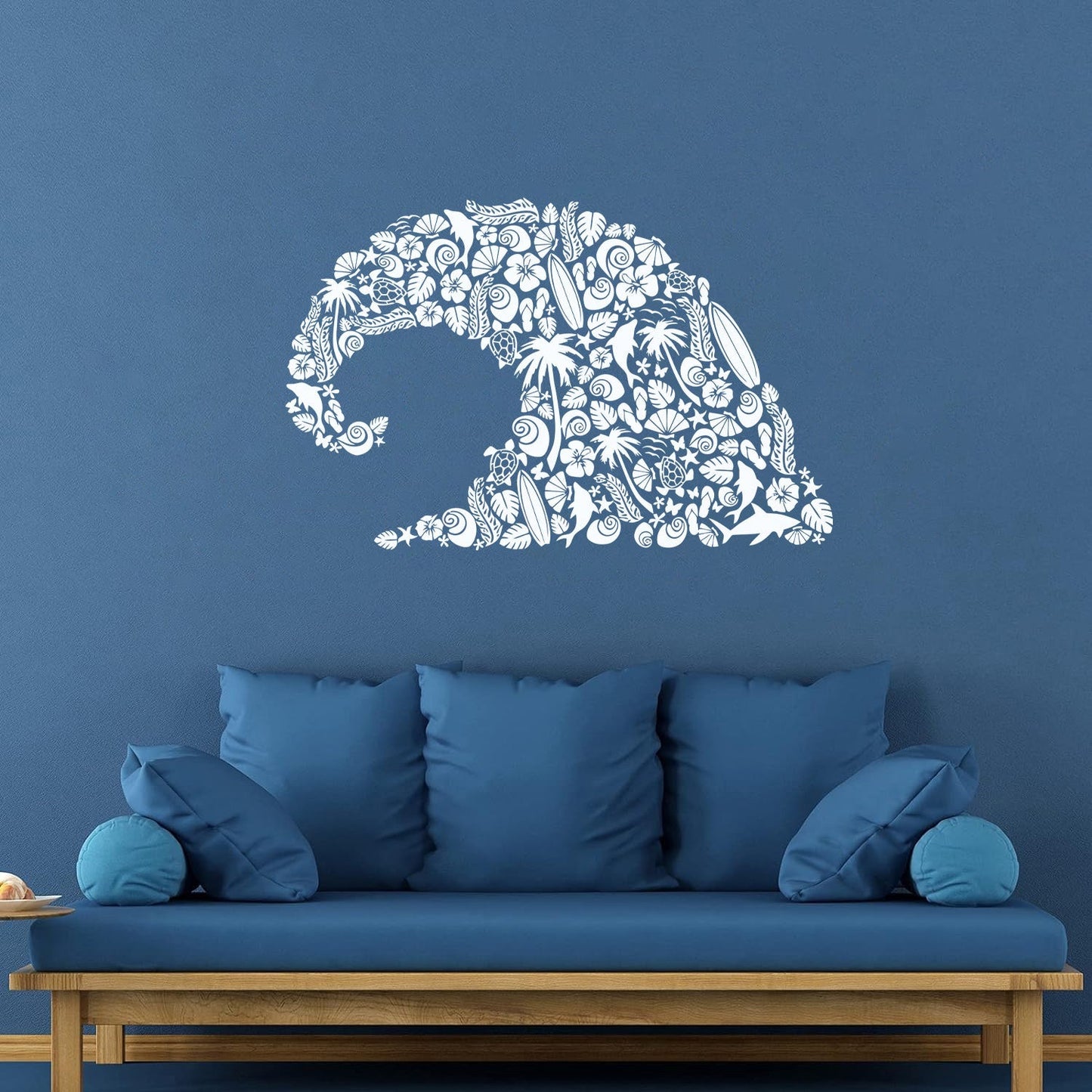 Wave Marine Animals Dolphin Beach Vinyl Wall Stickers Personalized Customization