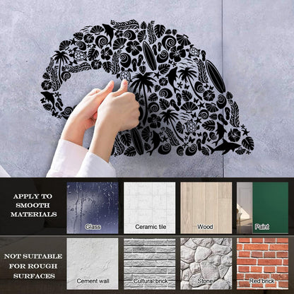 Wave Marine Animals Dolphin Beach Vinyl Wall Stickers Personalized Customization