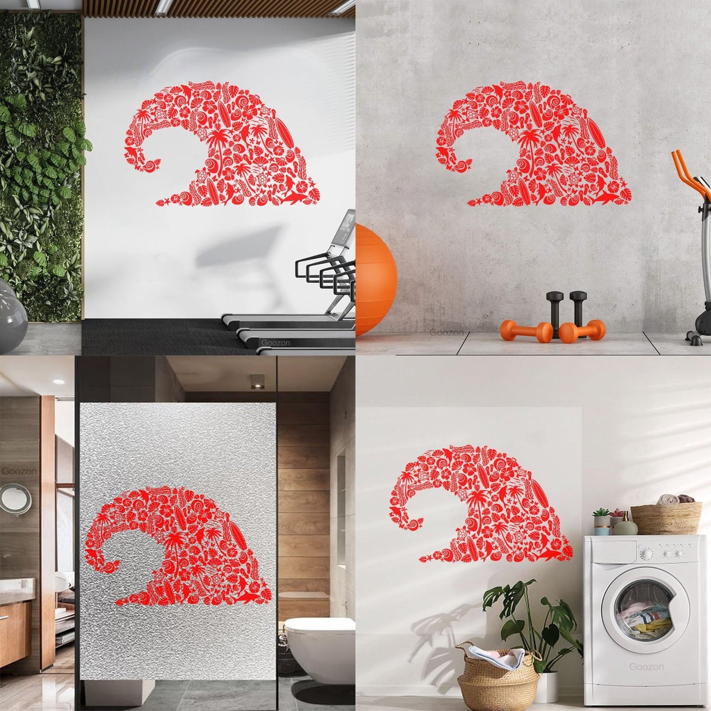 Wave Marine Animals Dolphin Beach Vinyl Wall Stickers Personalized Customization