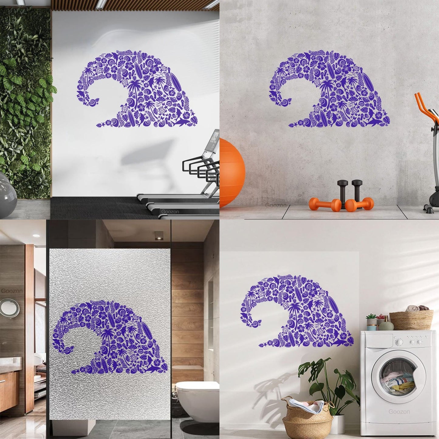 Wave Marine Animals Dolphin Beach Vinyl Wall Stickers Personalized Customization