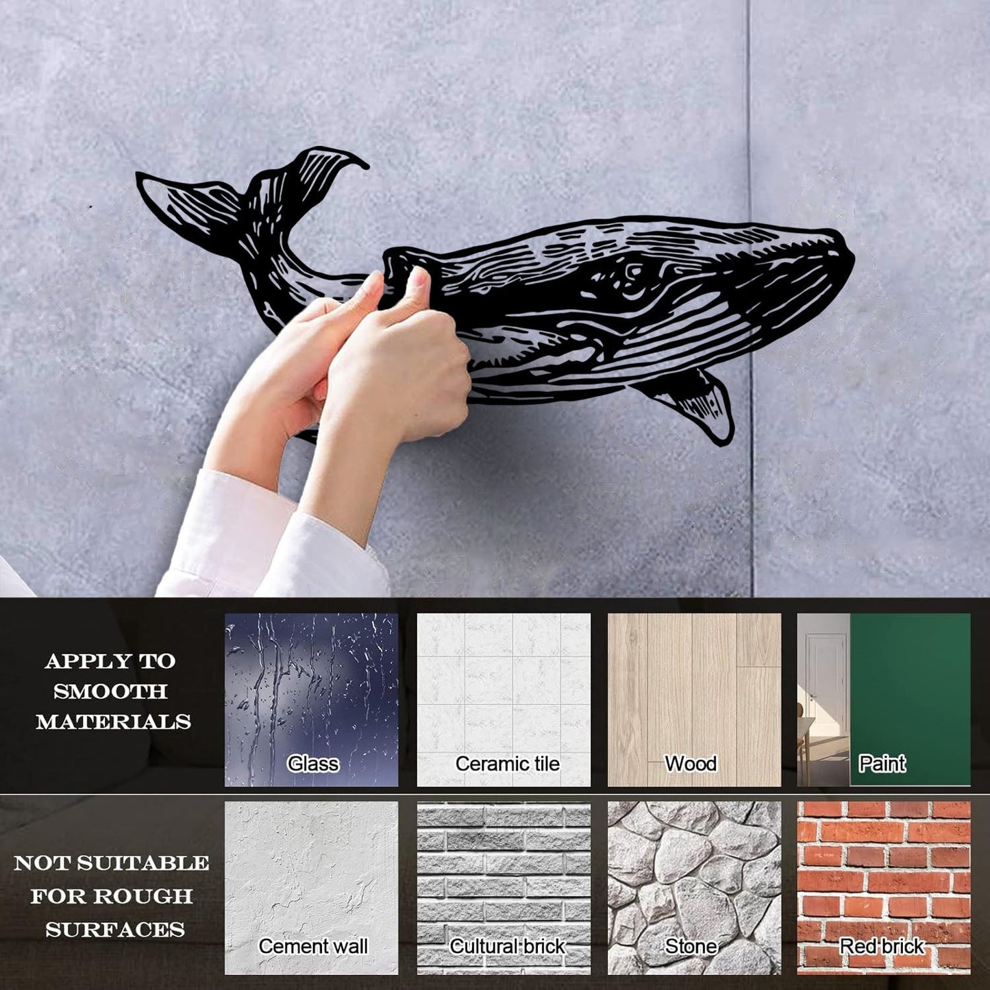 Wall Decals Whale Marine Animal Ocean Ation Can Modify And Add Information